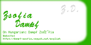 zsofia dampf business card